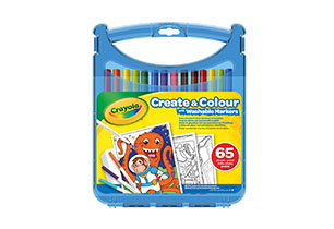 Crayola 65pcs Create & Color Supertips Washable Markers And Paper