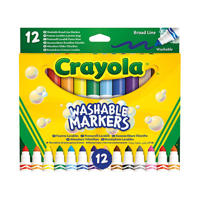 Crayola Washable Markers Broadline 12ct