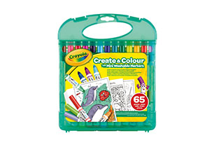 Crayola 65 Pcs Create & Color Mini Washable Markers And Paper