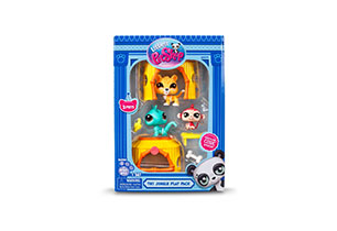 Littlest Pet Shop Tiki Jungle Play Pack (3Pets/Access/1Card/5 Digital Surprises)