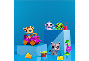 Littlest Pet Shop Safari Pack (3Pets/7 Access/1Card/5 Digital Surprises)