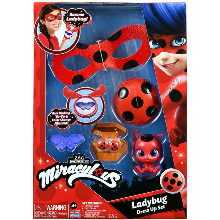 Girls Deluxe Miraculous Ladybug Superhero Fancy Dress Kids Ladybug