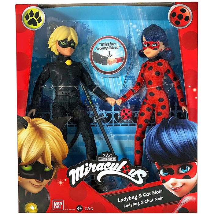Miraculous Ladybug & Cat Noir Doll 2 Pack