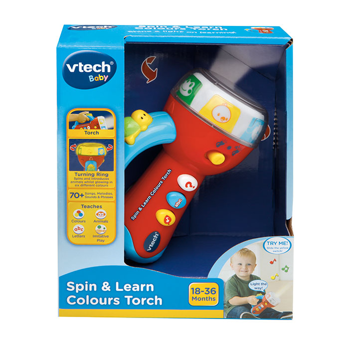 vtech spin & learn colours torch