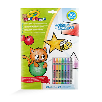 Crayolo Mini Kids Colour&Shape Activity Book With 8 Crayons