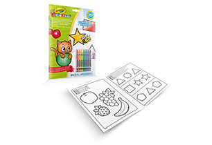 Crayolo Mini Kids Colour&Shape Activity Book With 8 Crayons