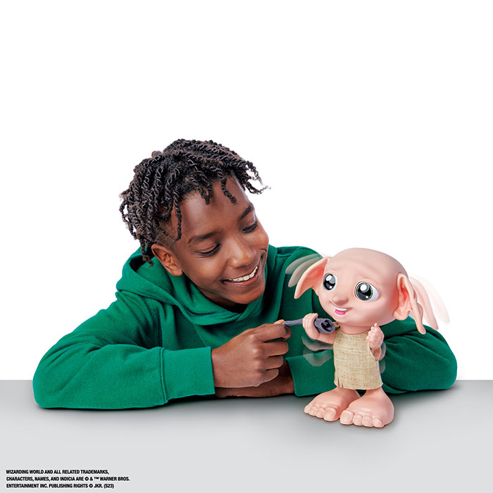 Wizarding World Harry Potter, Interactive Magical Dobby Elf Doll with Sock,  over 30 Sounds & Phrases, 8.5-inch, Kids Toys for Ages 6 and up