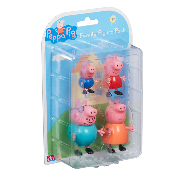 peppa pig plush family 4pk