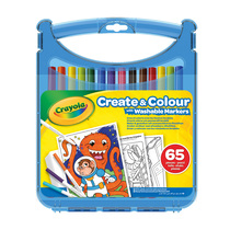 Crayola 65pcs Create And Color Supertips Washable Markers And Paper