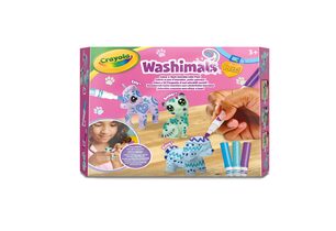 Crayola Washimals Pastel Pets 3CT, 3 Markers, 1 Scrubber