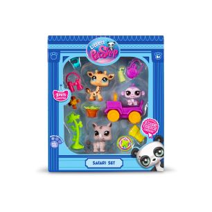 Littlest Pet Shop Safari Pack (3Pets/7 Access/1Card/5 Digital Surprises)